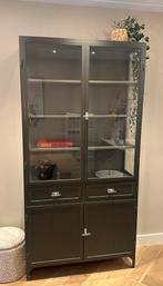 Stalen Apothekers kast met originele handgrepen, Ophalen, 50 tot 100 cm, Zo goed als nieuw, Metaal
