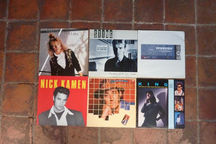 15 lp's en 3 maxi singles, Cd's en Dvd's, Vinyl | Pop, Gebruikt, 1980 tot 2000, 12 inch, Ophalen