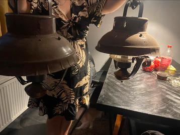 2x Koperen lamp. *mancave* beschikbaar voor biedingen