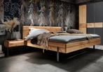 Tweepersoonsbed OLAF. Massief Wildeiken of Beuken hout, Verzenden, 200 cm, Hout, Nieuw