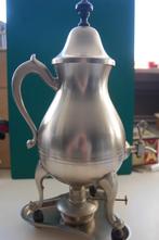 Een KRAATJE KOFFIEKAN en dienblad ,warmhouder van OUD  TIN, Antiek en Kunst, Antiek | Tin, Ophalen of Verzenden
