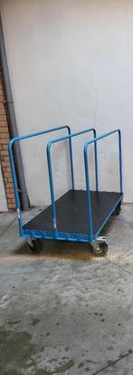 eurokraft pro Platentransportwagen met 3 beugels 125x80, Doe-het-zelf en Verbouw, 100 liter of meer, Ophalen of Verzenden, Zo goed als nieuw