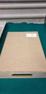 Dienblad / plateau van hout met handgrepen en decoratie, Huis en Inrichting, Woonaccessoires | Dienbladen, Ophalen of Verzenden