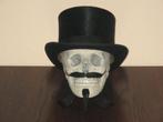 unieke Schedel REPLICA, Skull mens met snor, sik & hoge hoed, Ophalen of Verzenden