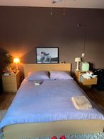 IKEA Malm tweepersoonsbed 140 x 200 met nachtkastjes, Ophalen, Bruin, Tweepersoons, 140 cm