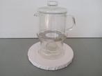 Douwe Egberts -  Glazen Theelichtje +  Theepot kleinste maat, Huis en Inrichting, Overige typen, Ophalen of Verzenden, Overige stijlen