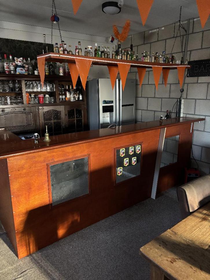 Bruine Bar + Authentieke Kast, Huis en Inrichting, Barren, Gebruikt, Ophalen
