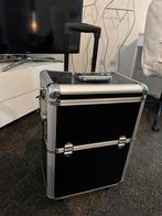 Rolkoffer, UV lamp & Nagel accessoires - Nagelstyliste set, Gebruikt, Zwart, Ophalen of Verzenden, Met slot