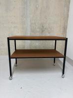 Retro bijzettafel op wieltjes, Huis en Inrichting, Tafels | Sidetables, Ophalen, 50 tot 100 cm, Zo goed als nieuw, 25 tot 50 cm