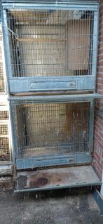 Grote dubbel vogels kooi, Dieren en Toebehoren, Vogels | Hokken en Kooien, Ophalen, Zo goed als nieuw, Metaal, Vogelkooi