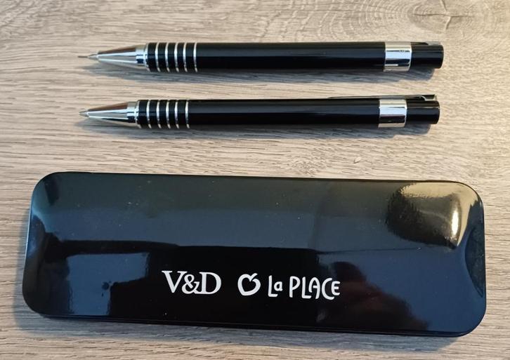 Balpen en Vulpotlood - V&D & La Place, Verzamelen, Pennenverzamelingen, Zo goed als nieuw, Pennenset, Overige merken, Met doosje