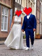 Trouwjurk ivoor Enzoani, Trouwjurk, Wit, Ophalen of Verzenden, Zo goed als nieuw