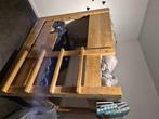Steigerhouten stapelbed, Ophalen, Zo goed als nieuw, 160 tot 180 cm, 85 tot 100 cm