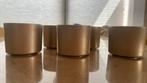 5x gouden bloempotje - bruiloft, Ophalen, Zo goed als nieuw