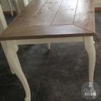 Landelijke eettafel wit hout Jorg, Huis en Inrichting, Tafels | Eettafels, Ophalen, 200 cm of meer, 50 tot 100 cm, Vijf personen of meer