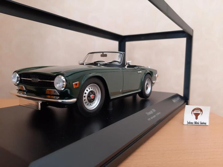 Triumph TR6 1969 in British Racing Green van Minichamps 1:18, Hobby en Vrije tijd, Modelauto's | 1:18, Nieuw, Auto, MiniChamps