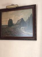 Oude Schilderij met Boerderij, Antiek en Kunst, Kunst | Schilderijen | Klassiek, Ophalen of Verzenden