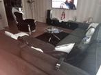 Velvet hoekbank donker antraciet, Huis en Inrichting, Complete inboedels, Ophalen of Verzenden