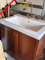 Ikea badkamer meubel messing kraan, Huis en Inrichting, Badkamer | Complete badkamers, Ophalen, Zo goed als nieuw