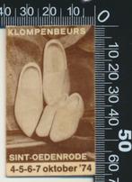 Sticker: Klompenbeurs 1974 - Sint Oedenrode (2), Ophalen of Verzenden, Zo goed als nieuw, Bedrijf of Vereniging