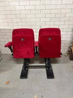 Authentieke theaterstoelen, Huis en Inrichting, Stoelen, Ophalen of Verzenden, Gebruikt, Rood