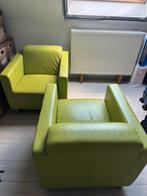 Opvallende lederen fauteuils, Ophalen, Gebruikt, Minder dan 75 cm, Leer