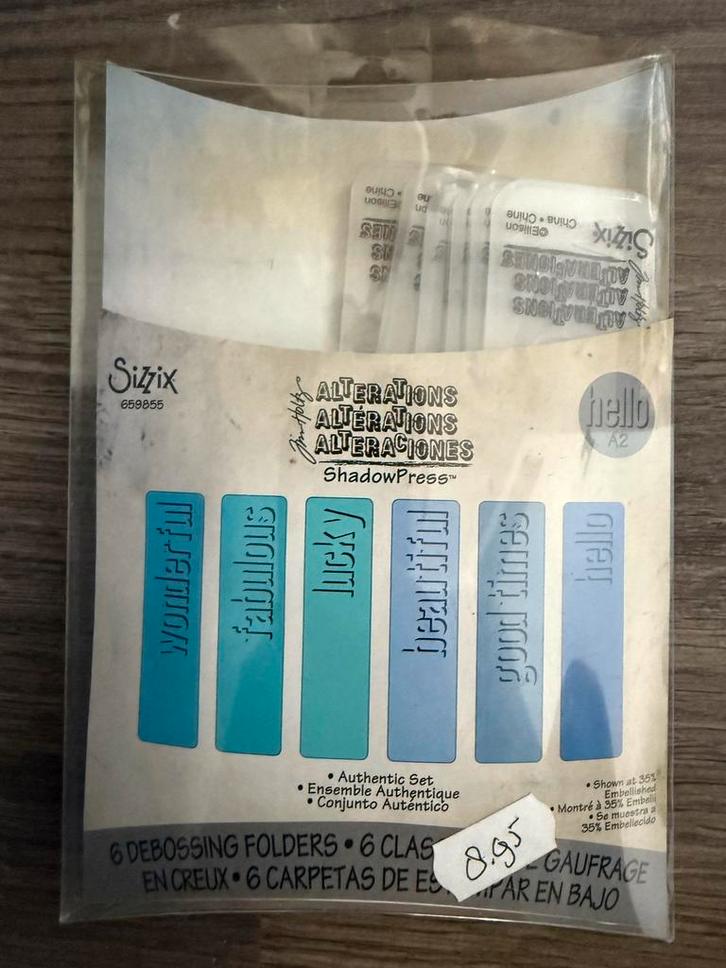 Sizzix embossong Folders - Tim Holtz Alterations, Hobby en Vrije tijd, Scrapbooking, Nieuw, Verzenden
