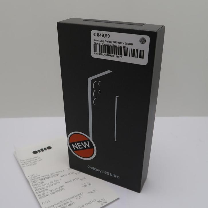 Samsung Galaxy S25 Ultra 256GB Black | Nieuw in Seal met Bon, Telecommunicatie, Mobiele telefoons | Samsung, Nieuw