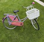 Roze met paarse meisjesfiets van Gazelle, Fietsen en Brommers, Ophalen, 22 inch, Gebruikt, Handrem