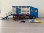 Bruder Scania Highline vrachtwagen met koe en stier, Ophalen, Gebruikt