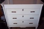 3 laads wit gelakte comode, Huis en Inrichting, Kasten | Ladekasten, Ophalen, Gebruikt, 50 tot 100 cm, 3 of 4 laden