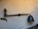 Antieke messing verstelbare wandlamp, Ophalen, Gebruikt