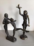 Twee bronzen beelden brons beeld Astrid Veldhuyzen sculptuur, Ophalen of Verzenden