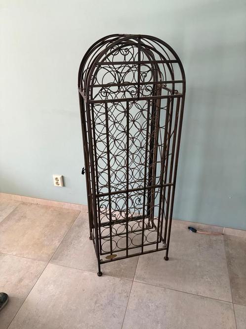 Metalen Wijnrek voor 45 Flessen, Huis en Inrichting, Woonaccessoires | Wijnrekken, Gebruikt, 75 cm of meer, Metaal, 25 flessen of meer