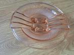 Vintage roze glazen schaal, Ophalen of Verzenden, Zo goed als nieuw, Rond, Glas