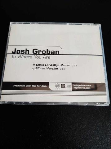 Josh Groban: To where you are (PRO-CDR-100979, promo)! beschikbaar voor biedingen