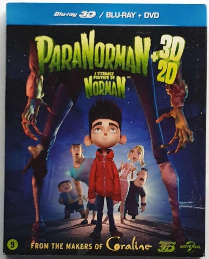Paranorman 3D/2D - 2 disc - NL uitgave, Cd's en Dvd's, Blu-ray, Zo goed als nieuw, 3D, Verzenden