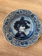 Delfts blauw wandbord Rembrandt zelfportret, Ophalen