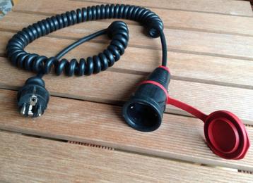 spiraal kabel zwart reklengte 2,5 meter 230V 16A beschikbaar voor biedingen