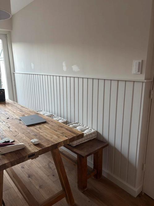 Houten Lambrisering – Model Kraal - 8 planken, Doe-het-zelf en Verbouw, Platen en Panelen, Zo goed als nieuw, Hout, Minder dan 20 mm
