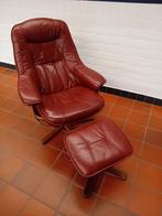 Verstelbare draaistoel met voetenbankje, Huis en Inrichting, Fauteuils, Ophalen, Gebruikt, 50 tot 75 cm