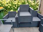 Bank en 2 stoelen, Tuin en Terras, Ophalen, Gebruikt, Bank