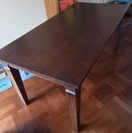 Z.g.a.n. Donkere eiken teakhouten eettafel, Huis en Inrichting, Tafels | Eettafels, 50 tot 100 cm, 150 tot 200 cm, Rechthoekig