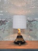 Retro lampenkap met wit ruitpatroon, Ophalen, Gebruikt, 25 tot 50 cm, Wit
