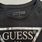 GUESS Kids logo T-shirt zwart met zilver maat 116-122 48735, Meisje, ., Guess, Ophalen of Verzenden