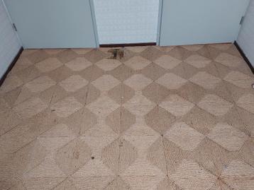 Vintage biezen tegels / rieten vloerbedekking  jaren 70 beschikbaar voor biedingen