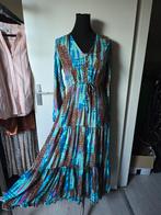 Dames ibiza jurk gold silver t1, Ophalen of Verzenden, Zo goed als nieuw, Maat 38/40 (M), Onder de knie