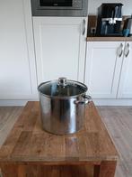 Soeppan 8 Liter - RVS met Glasdeksel, Huis en Inrichting, Keuken | Potten en Pannen, Kookpan of Snelkookpan, Gebruikt, Ophalen of Verzenden