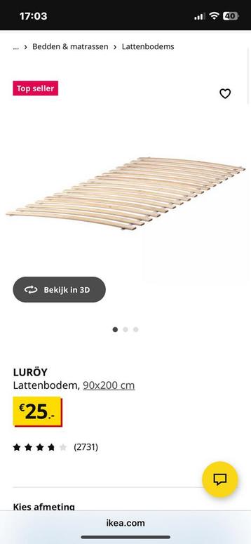 IKEA VIHALS Bed 90x200 - Zo goed als nieuw! - afbeelding 4