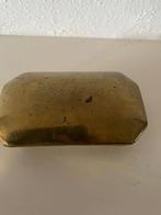 Geel koperen tabaksdoos, Antiek en Kunst, Ophalen of Verzenden